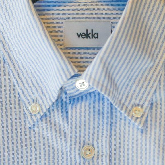 White & Blue Stripped Oxford - Slim Fit - Picture 4 of 8